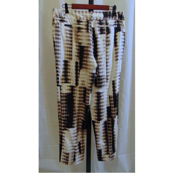 Halston Heritage Fading Dots silk pants Sz 10 - Picture 4 of 5